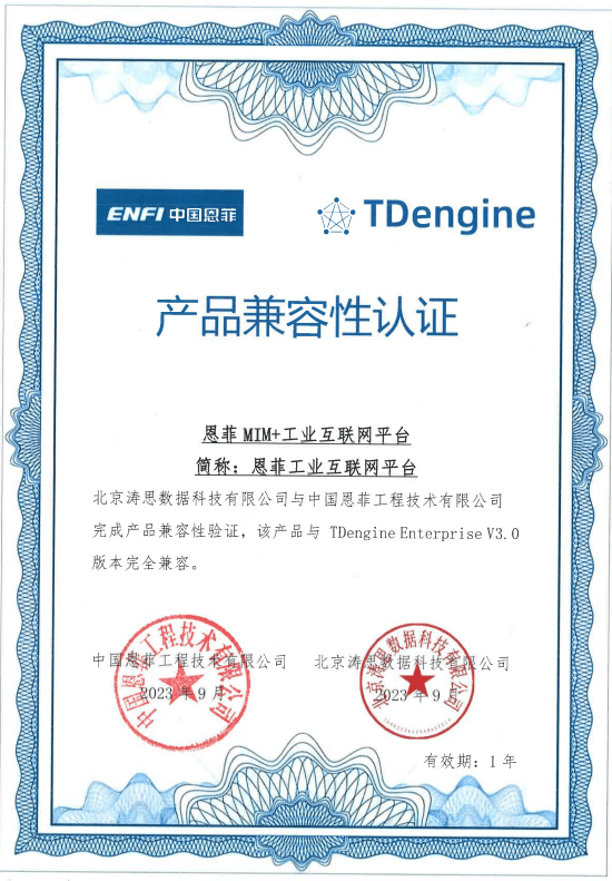 助力工業數字化!TDengine 與恩菲 MIM+ 工業互聯網平臺實現兼容性互認 - TDengine Database 時序數據庫 助力工業數字化!TDengine 與恩菲 MIM+ 工業互聯網平臺實現兼容性互認 - TDengine Database 時序數據庫