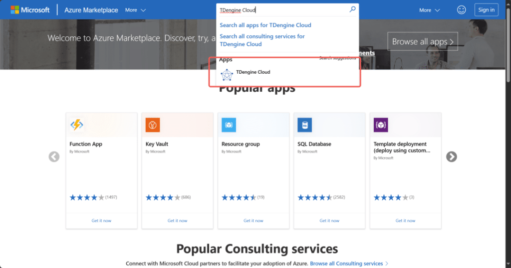 TDengine Cloud 入駐微軟云 Marketplace - TDengine Database 時序數據庫 TDengine Cloud 入駐微軟云 Marketplace - TDengine Database 時序數據庫