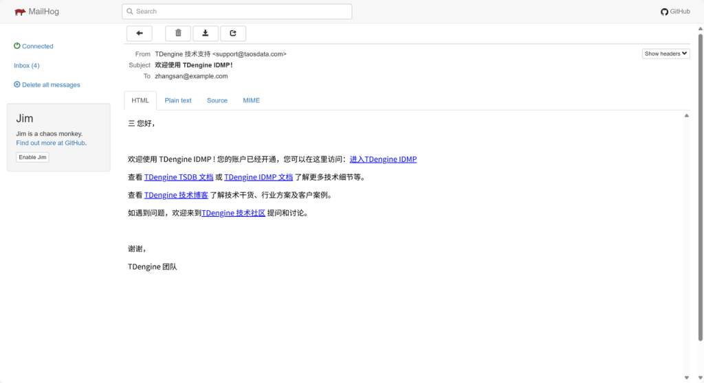 內網搭建郵件服務,打通 IDMP 通知途徑 - TDengine Database 時序數據庫 內網搭建郵件服務,打通 IDMP 通知途徑 - TDengine Database 時序數據庫